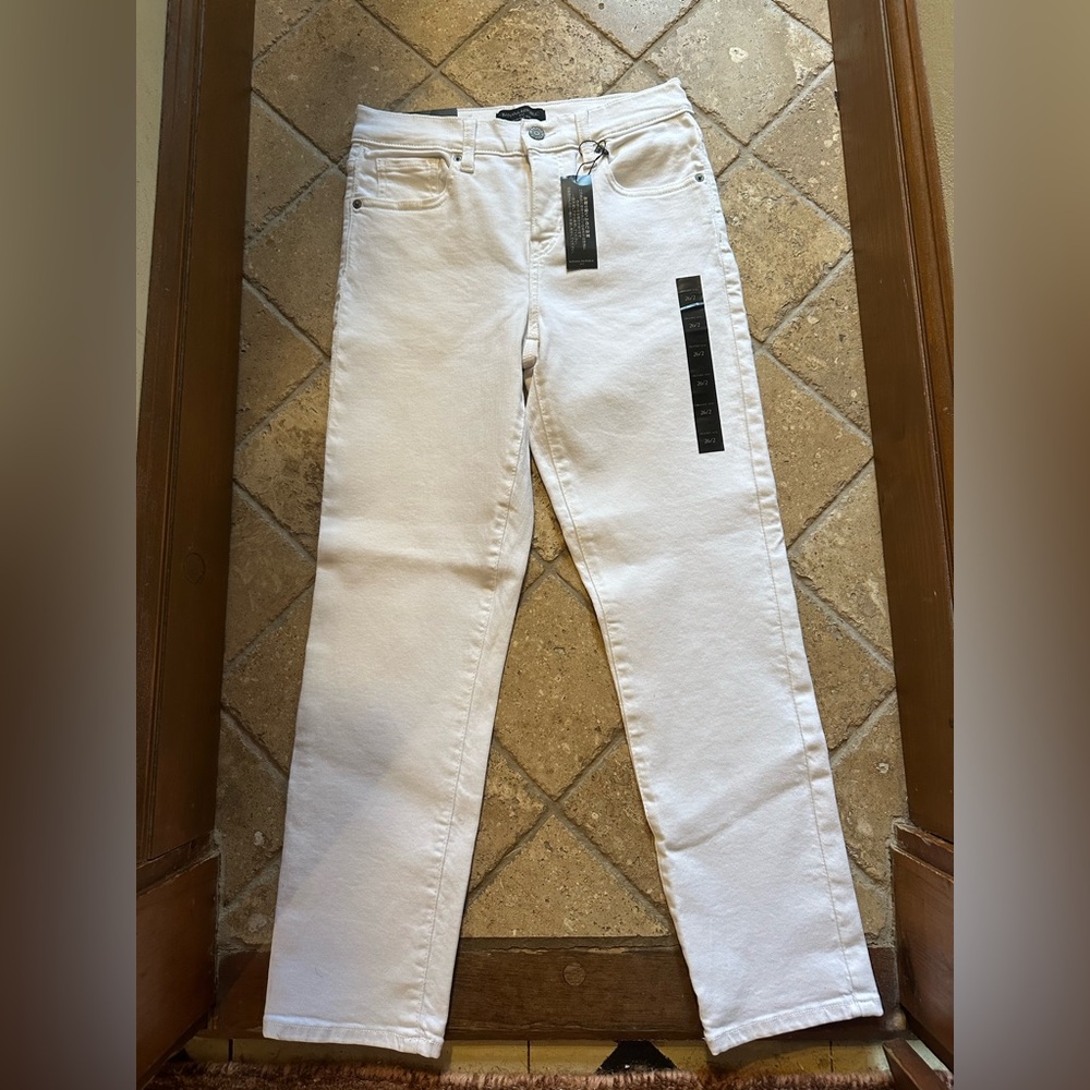 NWT Banana Republic Women’s High Rise White Vintage Stretch Slim Jean Sz 26/2